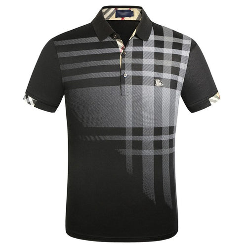 New Polo Shirt Brands 2019 Men Short Sleeve Fashion Casual Slim Deer Embroidery Printing Men Polos XXXL
